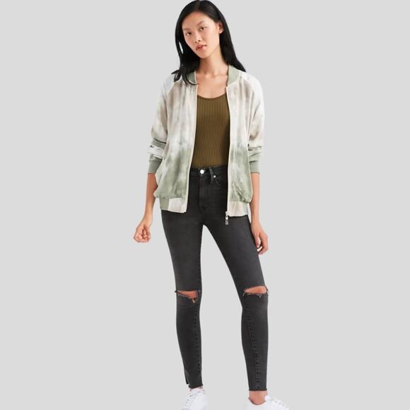 Without Walls Bomber Jacket Tye Dye Full Zip Size M Medium Urban Outfitters - Picture 6 of 14